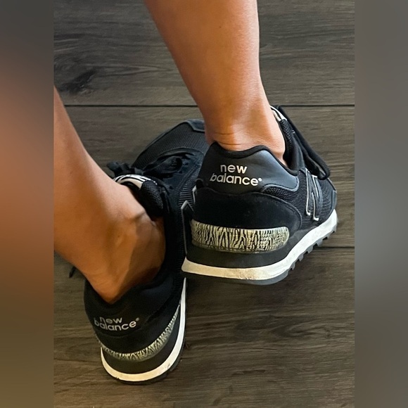 NewBalance Womens 515 Black Zebra Print Animal Print Sneakers w/Suede Size 8 🔥 - Picture 5 of 10